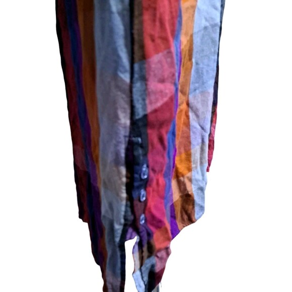 Melissa McCarthy Seven7 Plaid Shirt Womens Sz 2X High Low Button Up Top Preppy - Picture 7 of 11